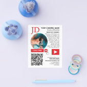 Omcirkelde foto & QR-code, YouTube - Vlogger Flyer (Enkel)