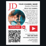 Omcirkelde foto & QR-code, YouTube - Vlogger Flyer<br><div class="desc">Omcirkelde Foto & QR Code,  Youtube - Vlogger Adverteren Flyer door The Visitekaartje Store.</div>