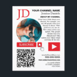 Omcirkelde foto & QR-code, YouTube - Vlogger Flyer<br><div class="desc">Omcirkelde Foto & QR Code,  Youtube - Vlogger Adverteren Flyer door The Visitekaartje Store.</div>