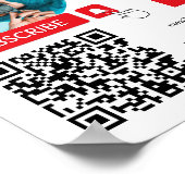 Omcirkelde foto & QR-code, YouTube - Vlogger Poster (Hoek)