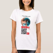 Omcirkelde foto & QR-code, Youtube - Vlogger T-shirt (Voorkant)