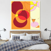 omcirkelde nul canvas afdruk (Insitu (Slaapkamer))