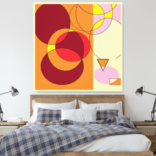 omcirkelde nul canvas afdruk (Insitu (Slaapkamer))