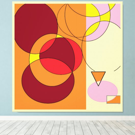 omcirkelde nul canvas afdruk (Insitu (Houten vloer))