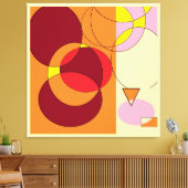 omcirkelde nul canvas afdruk (Insitu (Woonkamer))