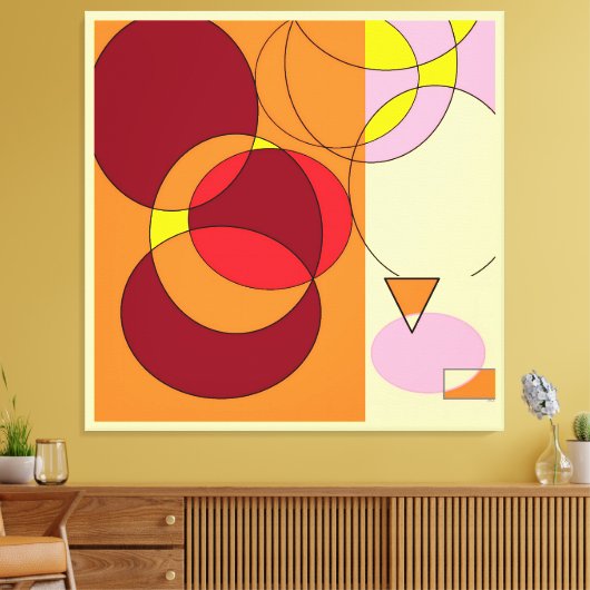 omcirkelde nul canvas afdruk (Insitu (Woonkamer))