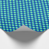 Omcirkelde retroflecterende stippen, kobalt blauw  cadeaupapier (Hoek)