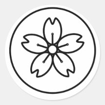 Omcirkelde Sakura Sticker