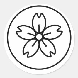 Omcirkelde Sakura Sticker