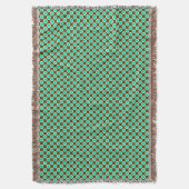 Omcirkelde stippen, bruin en turkooizen deken (Voorkant Verticaal)