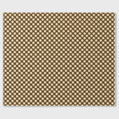 Omcirkelde stippen, chocolade, crème en tan cadeaupapier (Vlak)