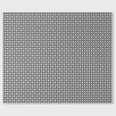 Omcirkelde stippen, grijs, zwart en wit cadeaupapier (Vlak)