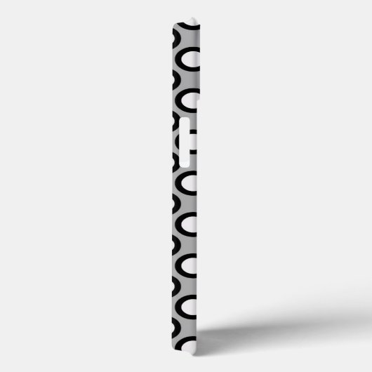 Omcirkelde stippen, grijs, zwart en wit Case-Mate iPhone case (Achterkant / Rechts)