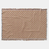 Omcirkelde stippen, karamel, crème en chocolade deken (Voorkant)