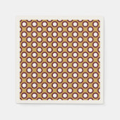 Omcirkelde stippen, karamel, crème en chocolade servetten (Voorkant)