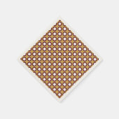 Omcirkelde stippen, karamel, crème en chocolade servetten (Hoek)