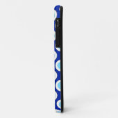 Omcirkelde stippen, kobalt blauw en wit Case-Mate iPhone case (Achterkant/links)