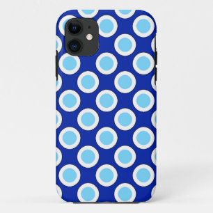 Omcirkelde stippen, kobalt blauw en wit Case-Mate iPhone case