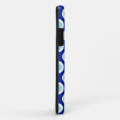 Omcirkelde stippen, kobalt blauw en wit Case-Mate iPhone case (Achterkant/rechts)