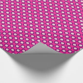 Omcirkelde stippen, magenta, roze en paars cadeaupapier (Hoek)