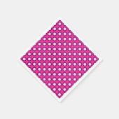 Omcirkelde stippen, magenta, roze en paars servet (Hoek)