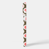 Omcirkelde stippen, taupen en koraalroze Case-Mate iPhone case (Achterkant / Links)