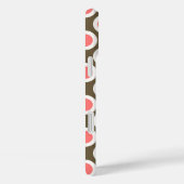 Omcirkelde stippen, taupen en koraalroze Case-Mate iPhone case (Achterkant / Rechts)