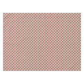 Omcirkelde stippen, taupen en koraalroze tafelkleed (Voorkant (Horizontaal))