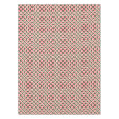 Omcirkelde stippen, taupen en koraalroze tafelkleed (Voorkant)