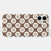Omcirkelde stippen, taupetzout Case-Mate iPhone case (Achterkant (horizontaal))