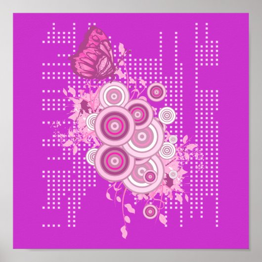 omcirkels en vlinderontwerp poster (Voorkant)
