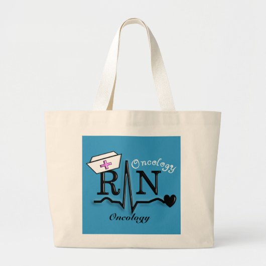 Omcology Nurse RN Gifts QRS Design Grote Tote Bag (Voorkant)