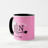 Omcology Nurse RN Gifts QRS Design Mok (Voorkant links)