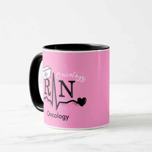 Omcology Nurse RN Gifts QRS Design Mok (Voorkant links)