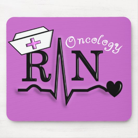 Omcology Nurse RN Gifts QRS Design Muismat (Voorkant)