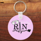 Omcology Nurse RN Gifts QRS Design Sleutelhanger (Voorkant)