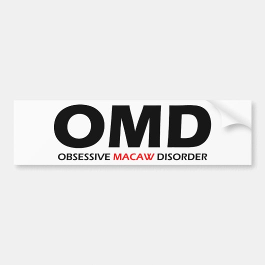 OMD - Obsessief-macroscopische stoornis Bumpersticker (Voorkant)
