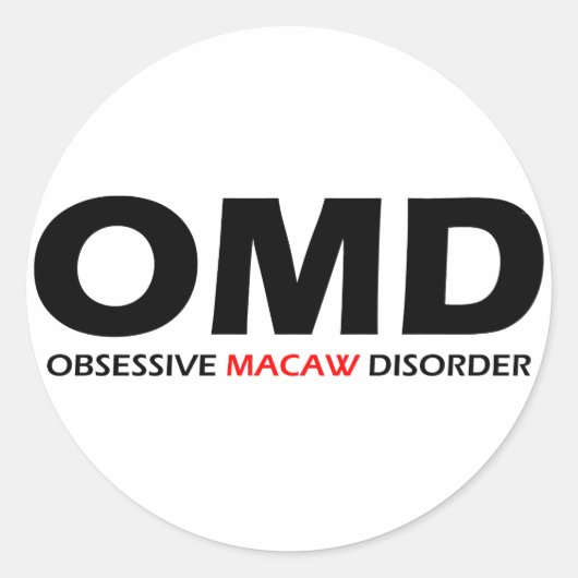 OMD - Obsessief-macroscopische stoornis Ronde Sticker (Voorkant)