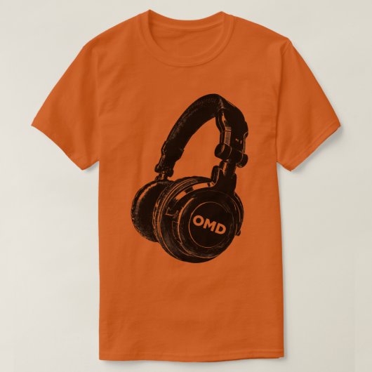 OMD Retro Hoofdtelefoon T-shirt (Design voorkant)