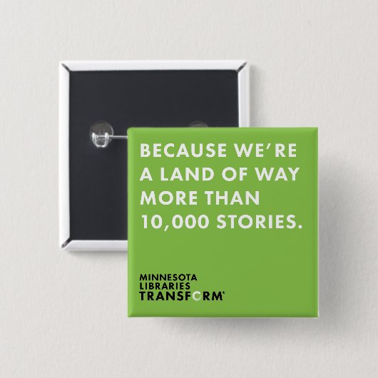 Omdat 10.000 verhalen Button (Voorkant /achterkant)