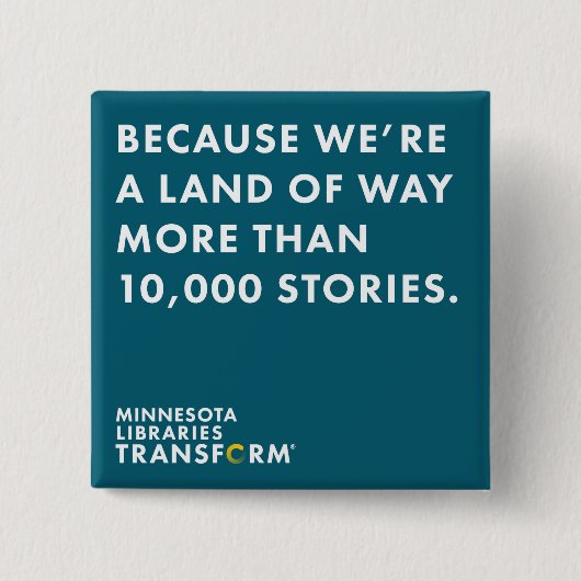 Omdat 10.000 verhalen groene Button (Voorkant)