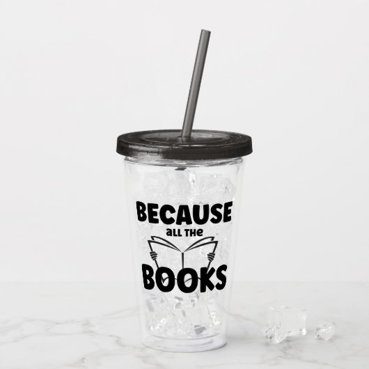 Omdat alle boeken acryl drinkbeker (Achterkant ijs)