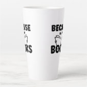 Omdat alle boeken latte mok (Voorkant)