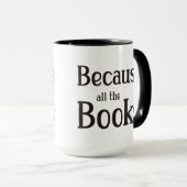 Omdat alle boeken mok (Voorkant rechts)