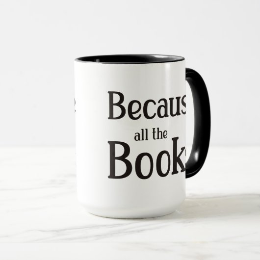 Omdat alle boeken mok (Voorkant rechts)