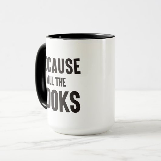 Omdat alle boeken mok (Voorkant links)