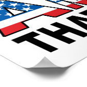 Omdat Amerika Funny Poster (Hoek)