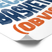 Omdat Basketball Poster - Grappig Basketball Art (Hoek)