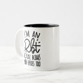 Omdat BCBA's ook helden nodig hebben Tweekleurige Koffiemok (Voorkant links)