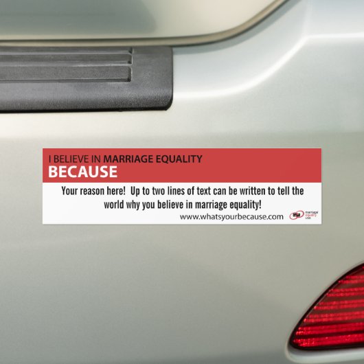 Omdat Bumpersticker (Op auto)